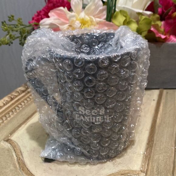 See’s Candies 100 Years Black Centennial Mug Checkered Handle New in Box NIB - Picture 9 of 16
